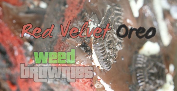 Red Velvet Oreo Weed Brownies